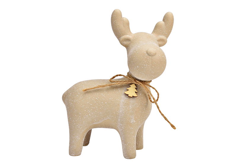 Elan en céramique beige (L/H/P) 12x16x6cm