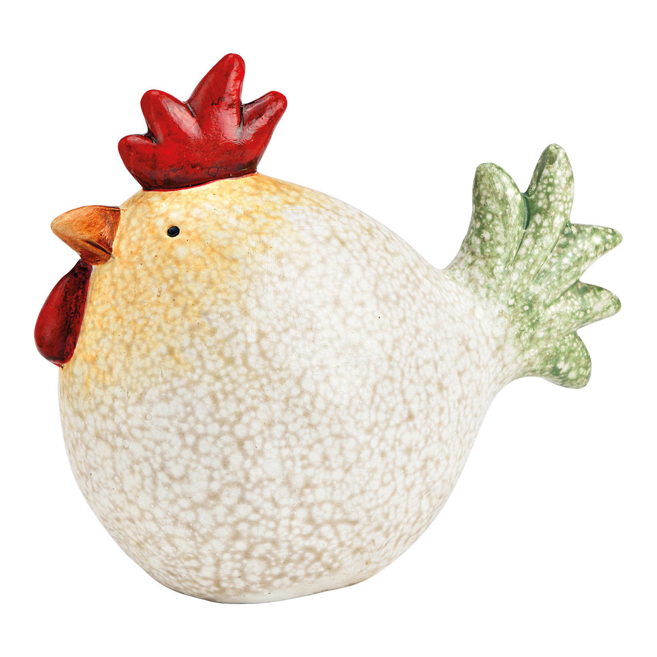 Huhn aus Ton bunt (B/H/T) 16x14x8cm