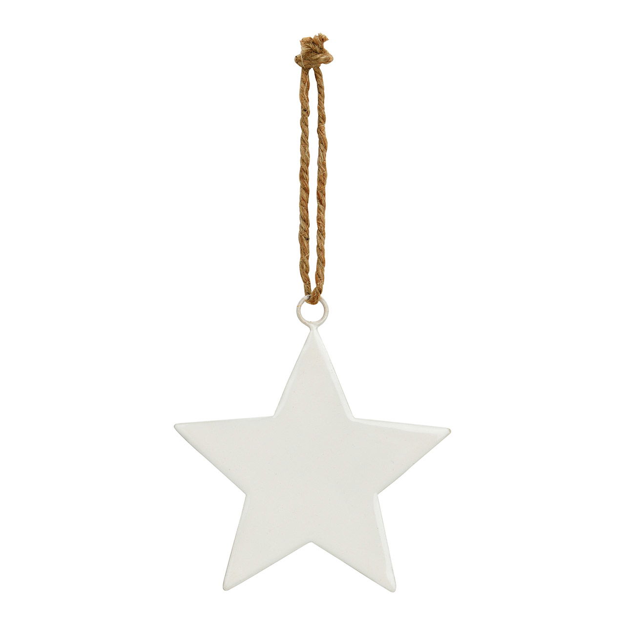 Suspension étoile en métal blanc (L/H) 10x10cm