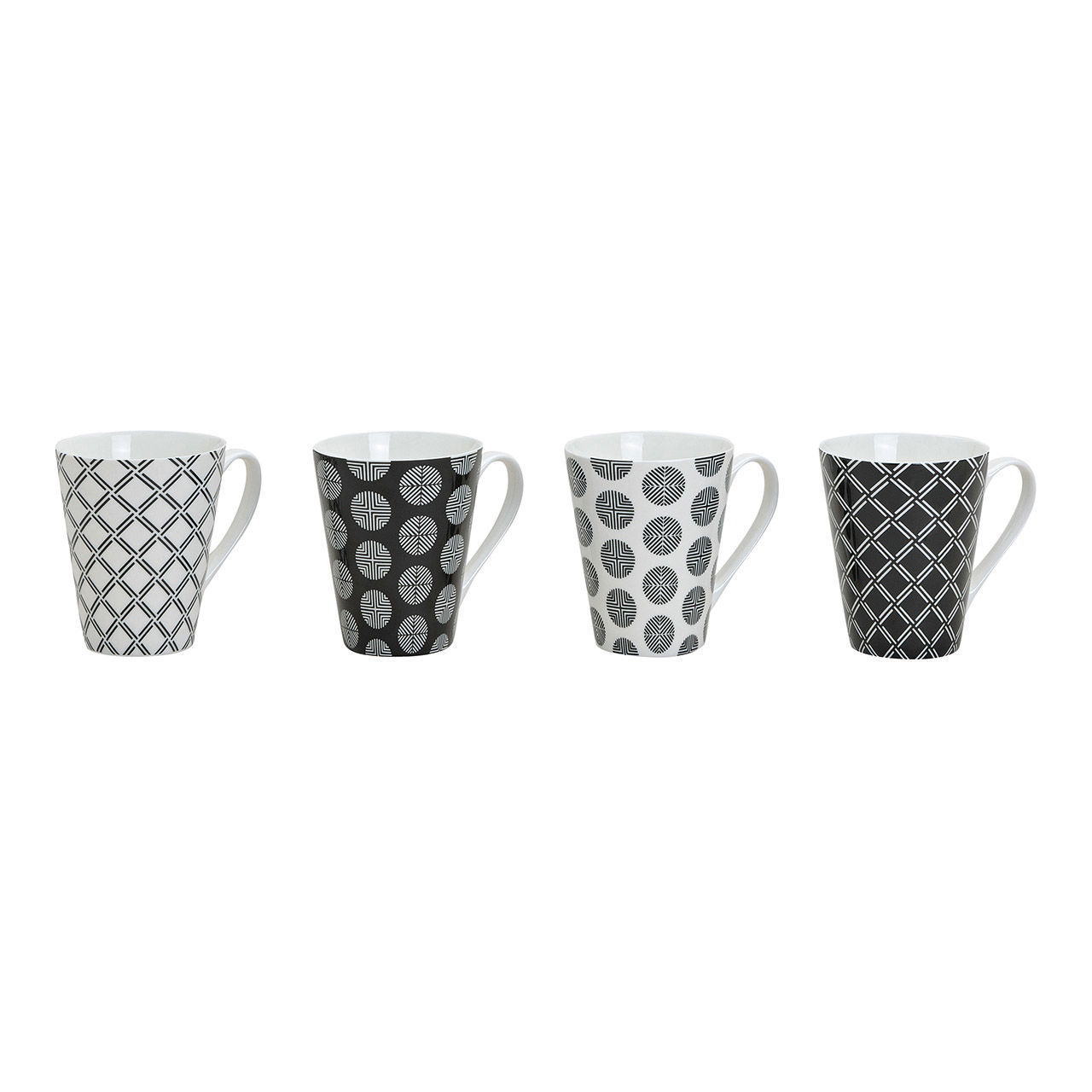 Gobelet noir rétro en porcelaine, 4 couleurs, 10 cm, 350 ml