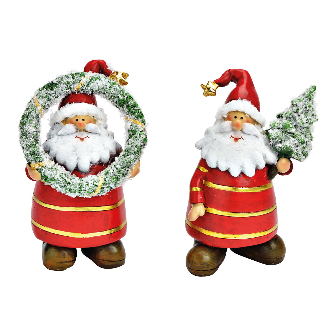 Santa Claus made of poly red 2-fold, (W/H/D) 7x12x6cm