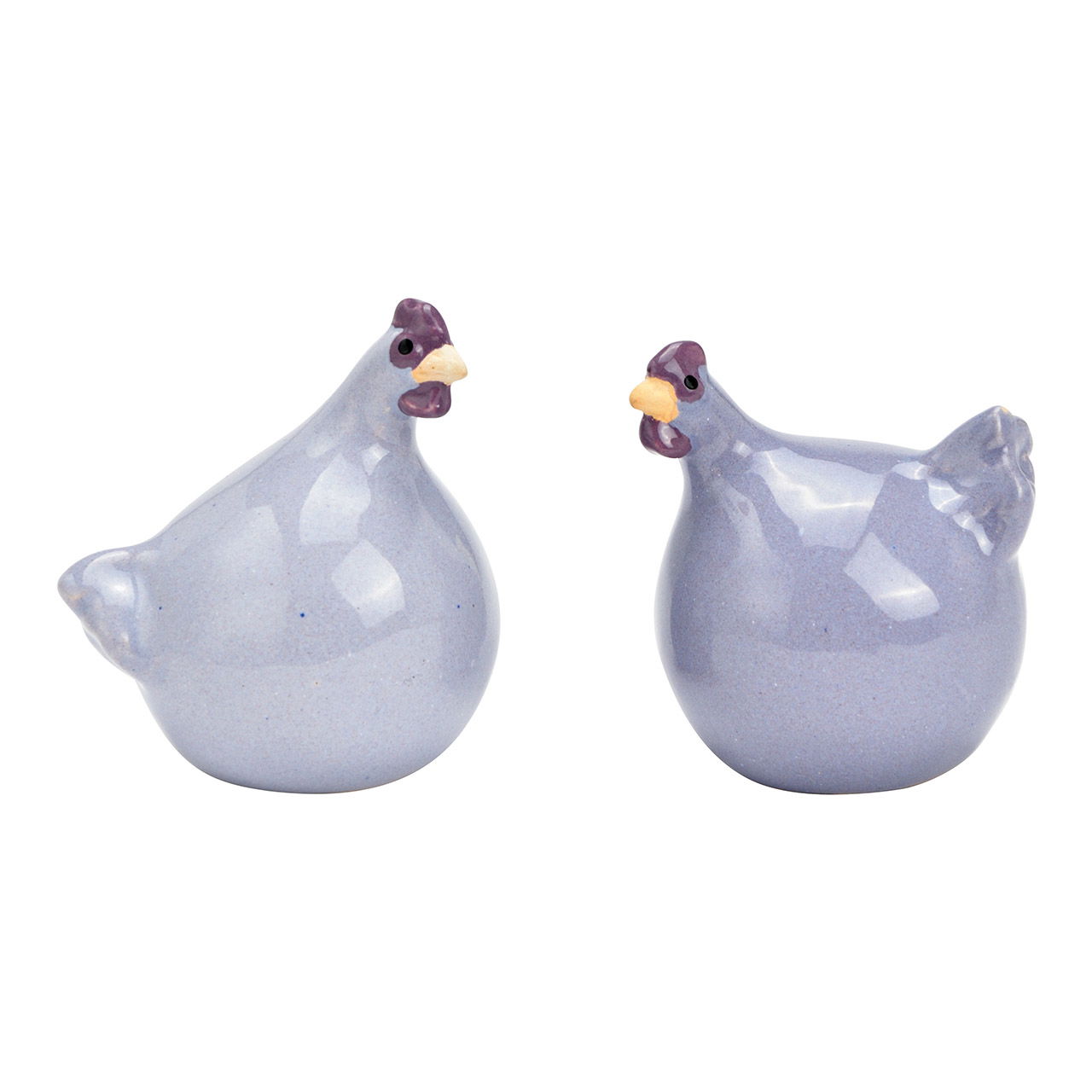 Huhn aus Keramik lila 2-fach, (B/H/T) 5x6x6cm
