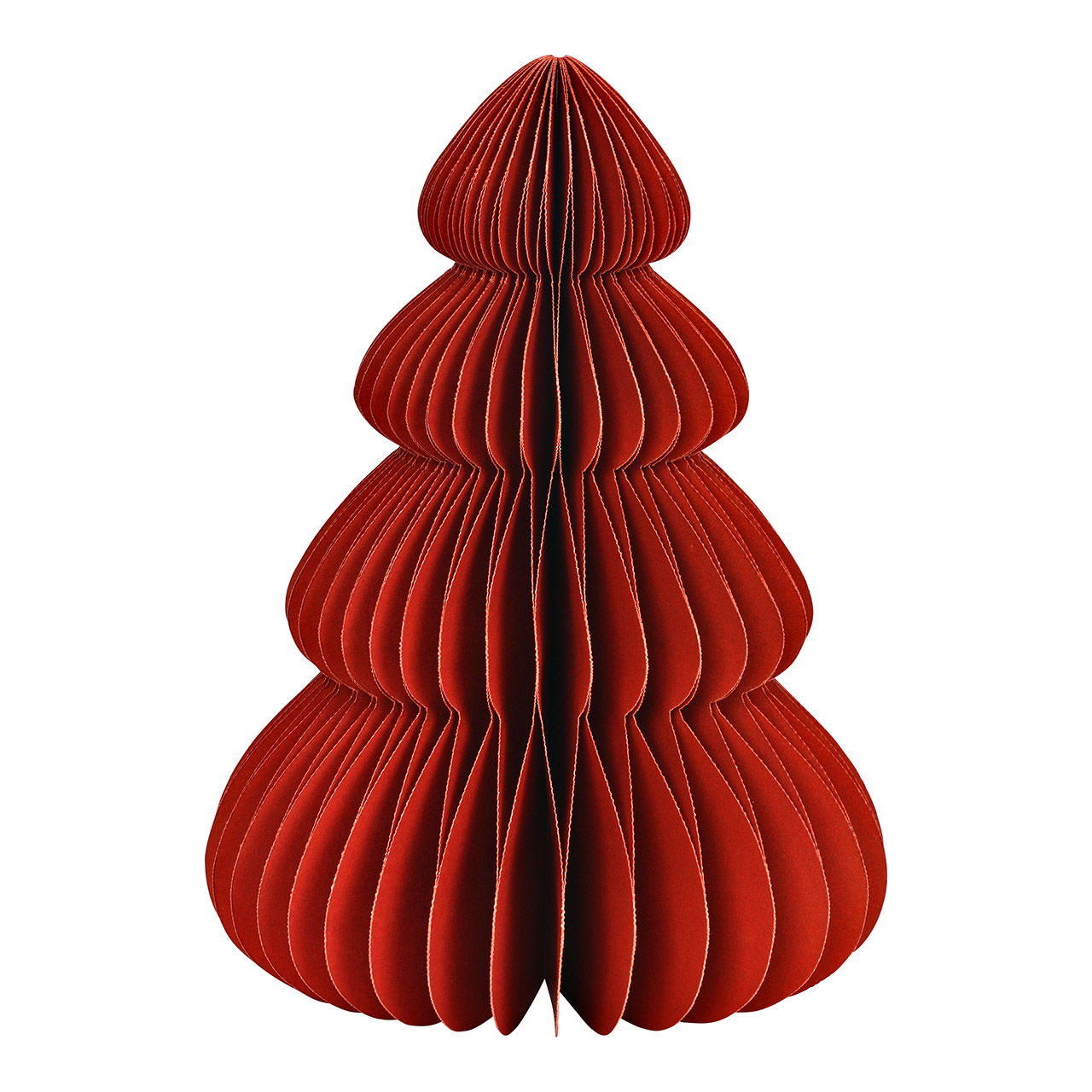 Albero di Natale a nido d'ape in carta/cartone, rosso (L/H/D) 14x20x14cm