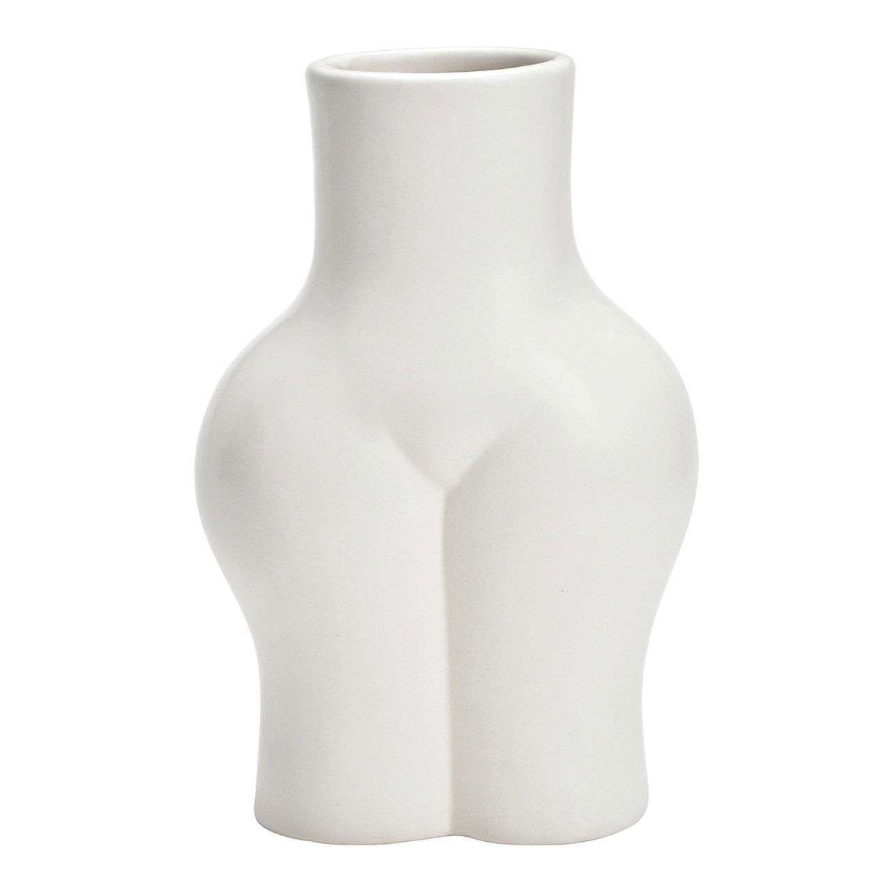 Vaso corpo femminile in ceramica bianca (L/H/D) 13x21x9cm