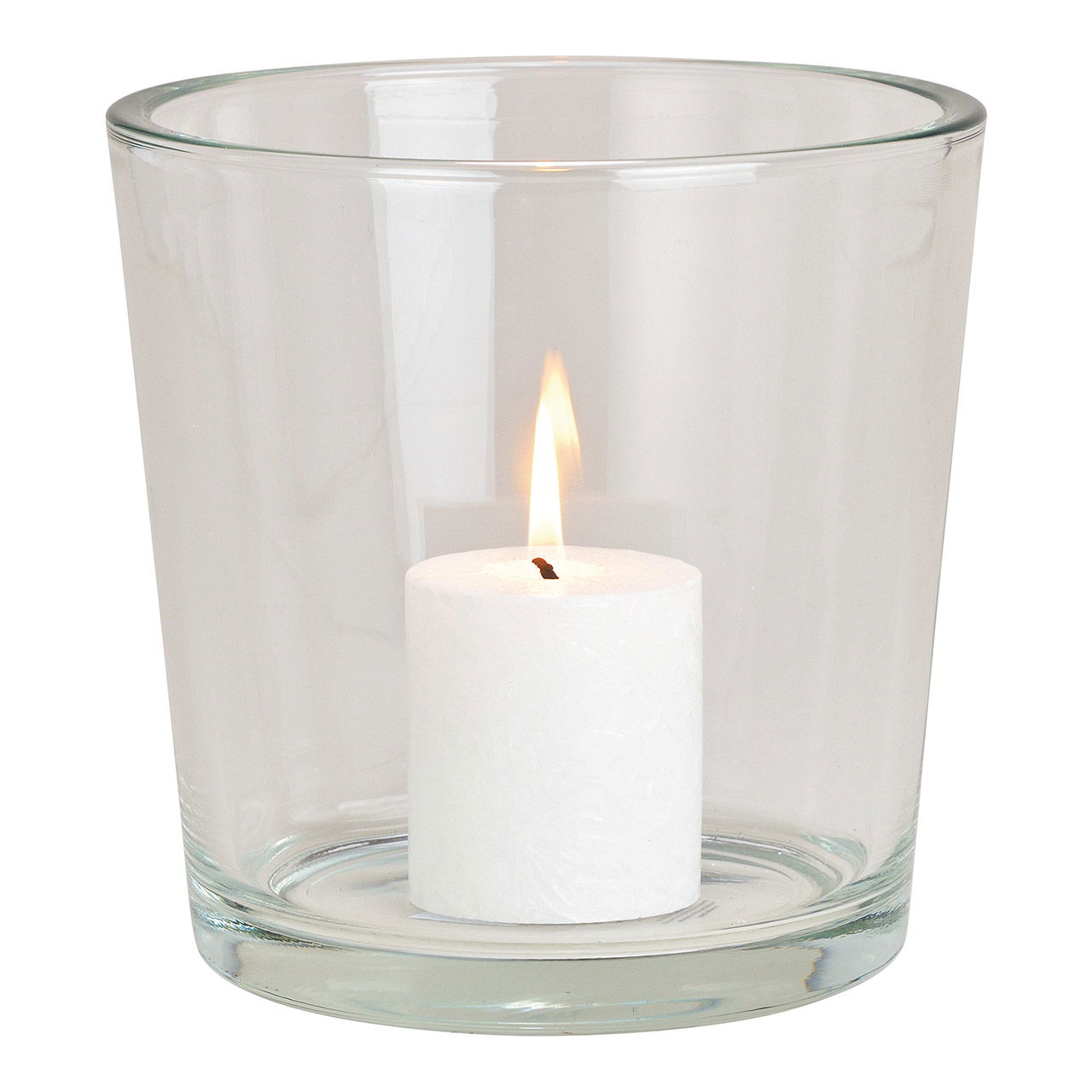Photophore en verre transparent (L/H/P) 19x19x19cm