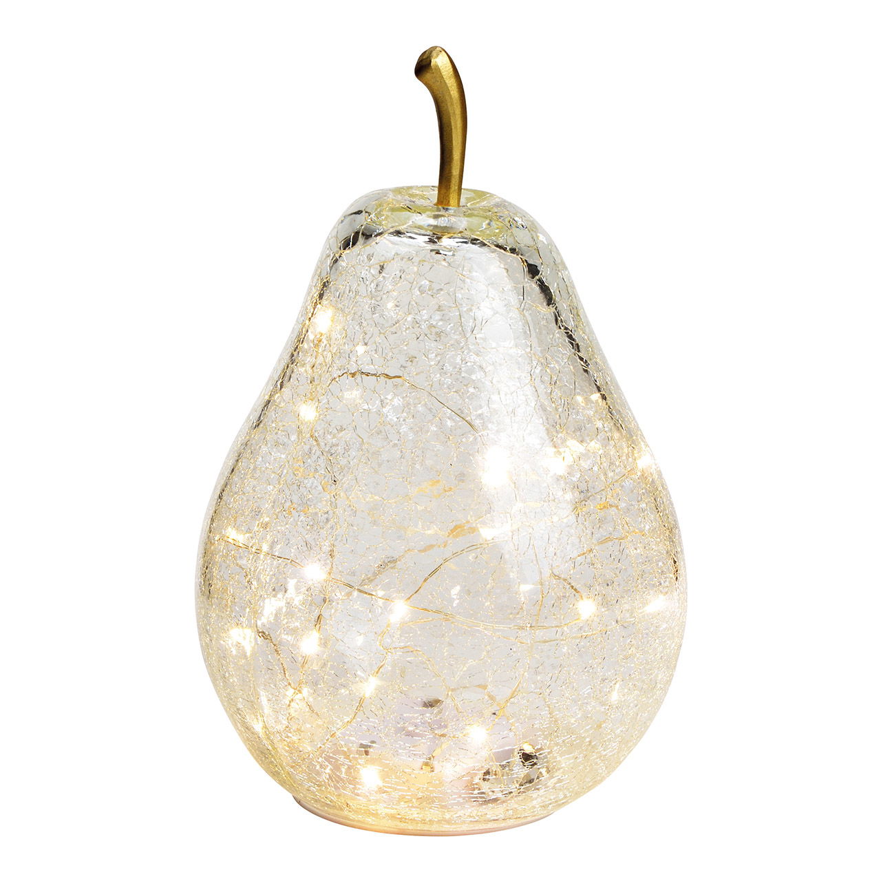 Bulb with 20 LEDs with timer made of transparent glass (W/H/D) 15x23x15cm