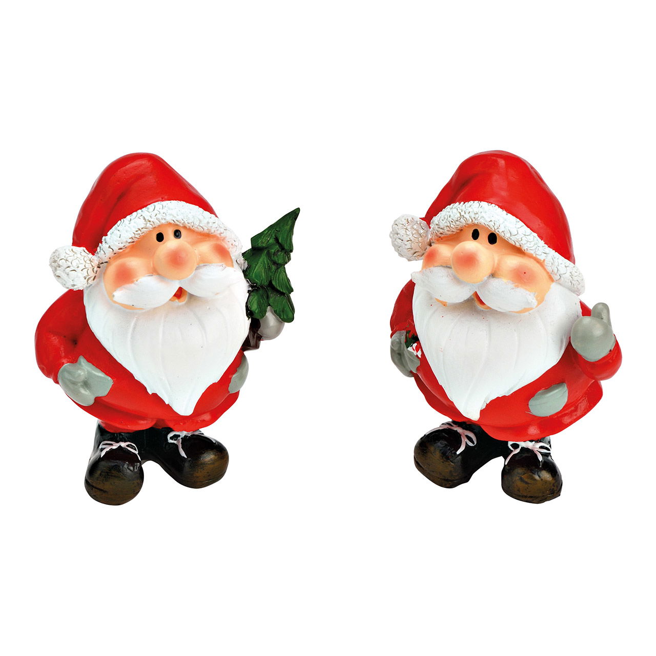 Babbo Natale in polietilene rosso 2 pieghe, (L/A/D) 6x8x4cm