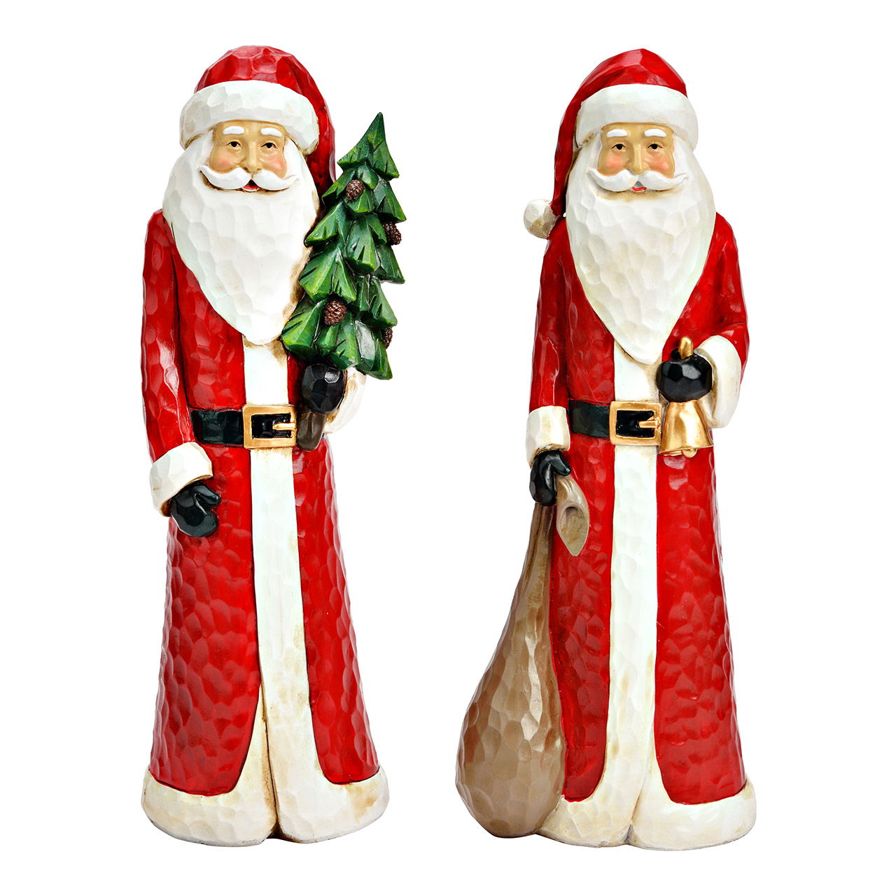 Babbo Natale in polietilene, 2 pieghe, rosso (L/H/D) 11x30x8cm